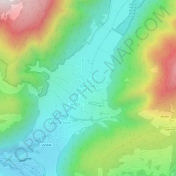 Mappa topografica Oberrasen, altitudine, rilievo