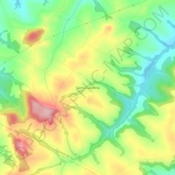 Mappa topografica Santa Catarina, altitudine, rilievo