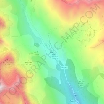 Mappa topografica Laval, altitudine, rilievo