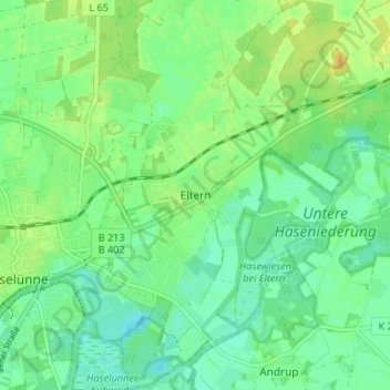 Mappa topografica Eltern, altitudine, rilievo