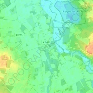 Mappa topografica Moorbek, altitudine, rilievo