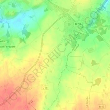 Mappa topografica Le Plessis Pestel, altitudine, rilievo