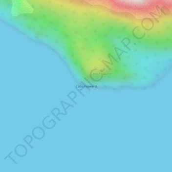 Mappa topografica Cap Froward, altitudine, rilievo