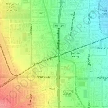 Mappa topografica New Castle, altitudine, rilievo