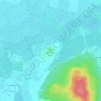 Mappa topografica Golmberg, altitudine, rilievo