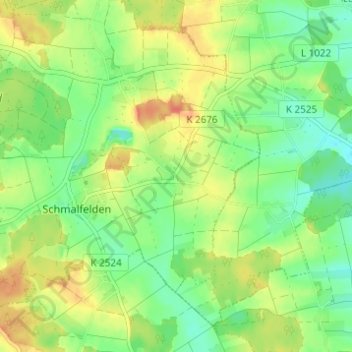 Mappa topografica Großbärenweiler, altitudine, rilievo