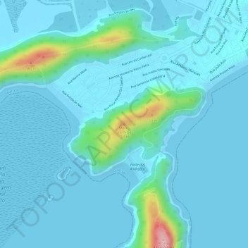 Mappa topografica Morro do Pinto, altitudine, rilievo