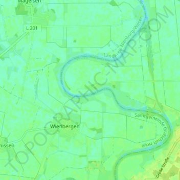 Mappa topografica Lohof, altitudine, rilievo
