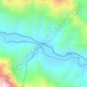 Mappa topografica Patacon, altitudine, rilievo