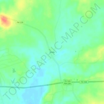 Mappa topografica Etoile, altitudine, rilievo