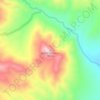 Mappa topografica Blood Mountain, altitudine, rilievo