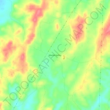 Mappa topografica Marble Valley, altitudine, rilievo