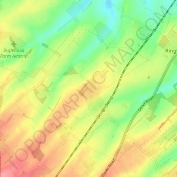 Mappa topografica Martin, altitudine, rilievo