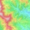 Mappa topografica Le Grand Vernay, altitudine, rilievo