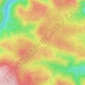 Mappa topografica Ernstburg, altitudine, rilievo