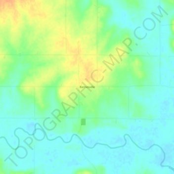 Mappa topografica Barnesville, altitudine, rilievo