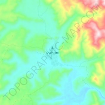 Mappa topografica Oventeni, altitudine, rilievo