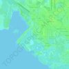 Mappa topografica Palm Bay, altitudine, rilievo