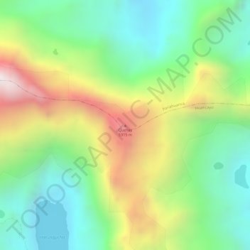 Mappa topografica Nevado Cochas, altitudine, rilievo