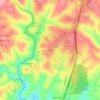 Mappa topografica Five Forks, altitudine, rilievo