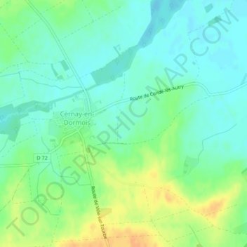 Mappa topografica La Poulaine, altitudine, rilievo