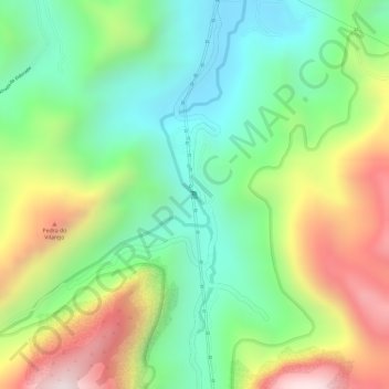Mappa topografica Cachoeira da Rocinha, altitudine, rilievo