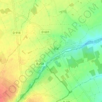 Mappa topografica La Guivière, altitudine, rilievo