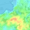 Mappa topografica Kerhouët Saint-Colombier, altitudine, rilievo