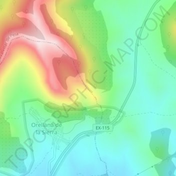 Mappa topografica El Chorrero, altitudine, rilievo