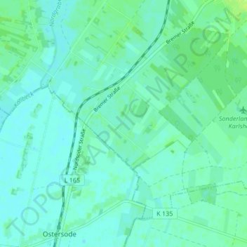 Mappa topografica Karlshöfenermoor, altitudine, rilievo