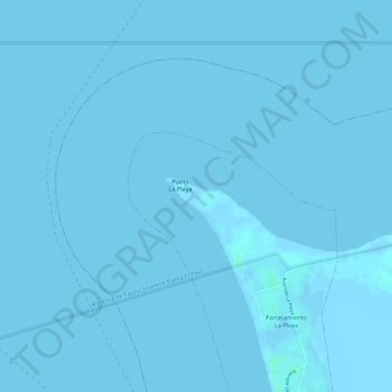Mappa topografica Punta La Playa, altitudine, rilievo