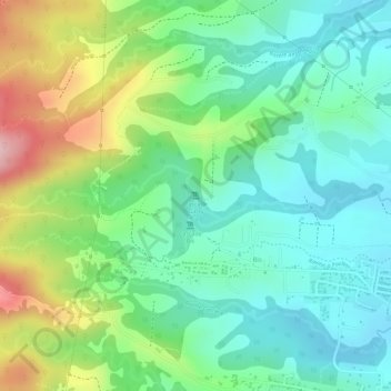 Mappa topografica Cascade Grand Boucan, altitudine, rilievo