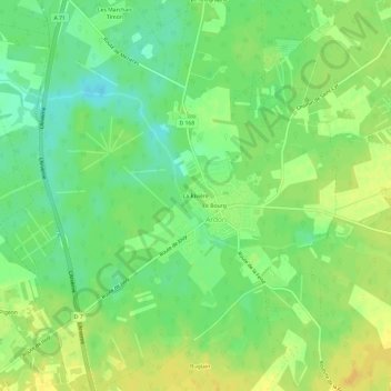 Mappa topografica La Rivière, altitudine, rilievo