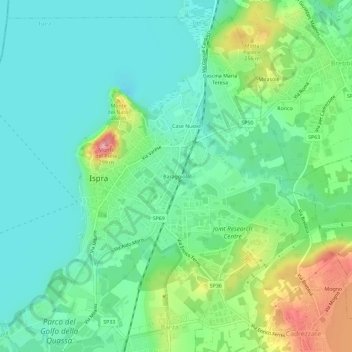 Mappa topografica Baraggiola, altitudine, rilievo
