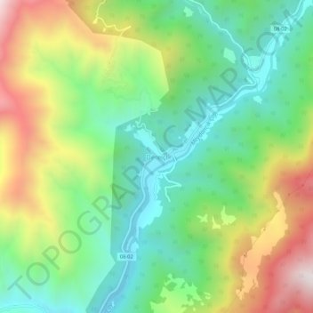 Mappa topografica Dereiçi, altitudine, rilievo