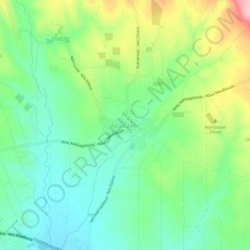 Mappa topografica Nea Silata, altitudine, rilievo