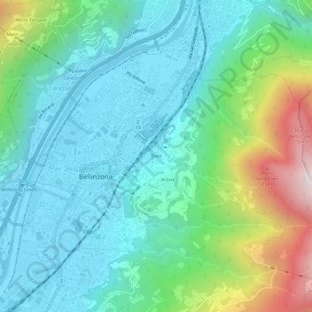 Mappa topografica Daro, altitudine, rilievo