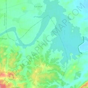 Mappa topografica Tantol, altitudine, rilievo