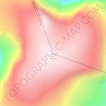 Mappa topografica Mount Jarvis, altitudine, rilievo