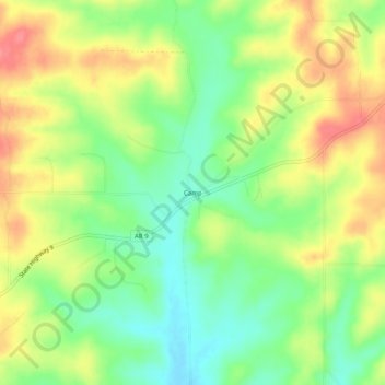 Mappa topografica Camp, altitudine, rilievo