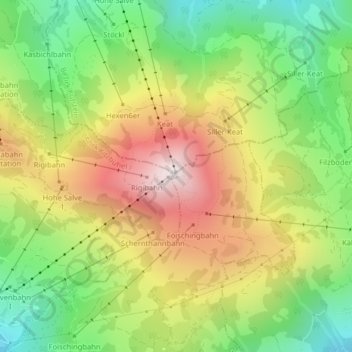 Mappa topografica Hohe Salve, altitudine, rilievo