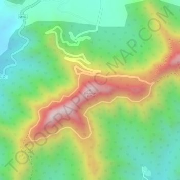 Mappa topografica Purandar, altitudine, rilievo