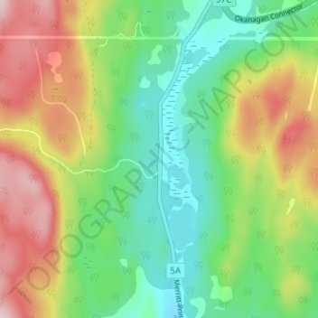 Mappa topografica Aspen Grove, altitudine, rilievo