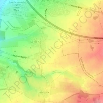 Mappa topografica Grande Fin, altitudine, rilievo