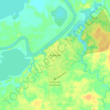 Mappa topografica Autazes, altitudine, rilievo