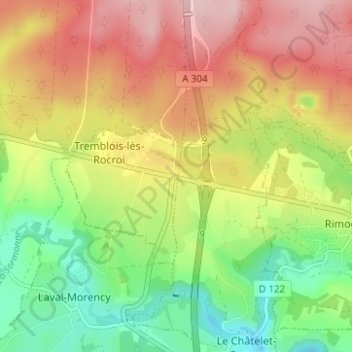 Mappa topografica Le Piquet, altitudine, rilievo
