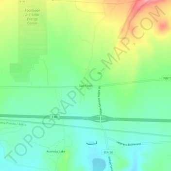 Mappa topografica San Fidel, altitudine, rilievo
