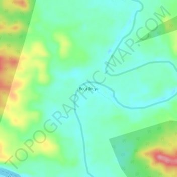 Mappa topografica Boca Inuya, altitudine, rilievo