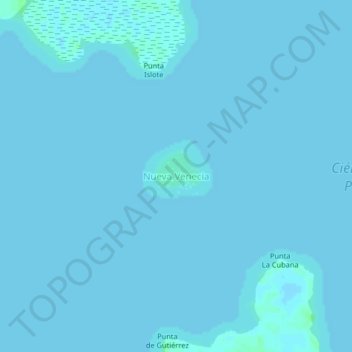 Mappa topografica Nueva Venecia, altitudine, rilievo