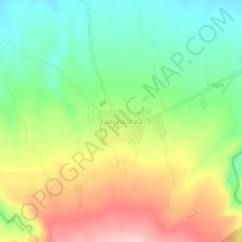 Mappa topografica Tulay na Lupa, altitudine, rilievo